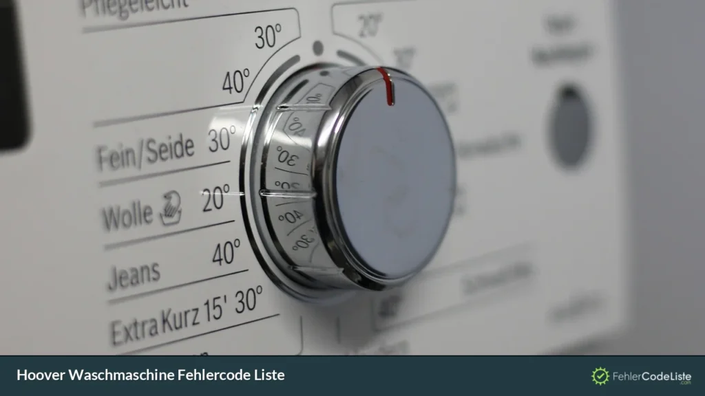 Hoover Waschmaschine Fehlercode Liste